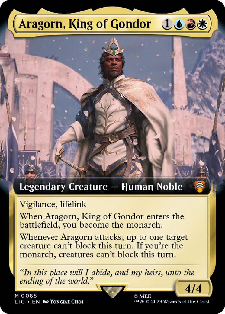 Aragorn, King of Gondor (Extended Art) [The Lord of the Rings: Tales of Middle-Earth Commander] | Kessel Run Games Inc. 