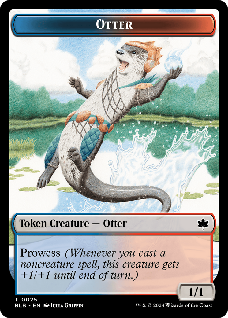 Otter // Thornplate Intimidator Double-Sided Token [Bloomburrow Tokens] | Kessel Run Games Inc. 