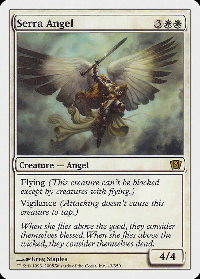 Serra Angel (9th Edition) [Oversize Cards] | Kessel Run Games Inc. 