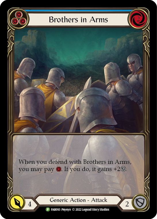 Brothers in Arms (Blue) [FAB093] (Promo)  Rainbow Foil | Kessel Run Games Inc. 