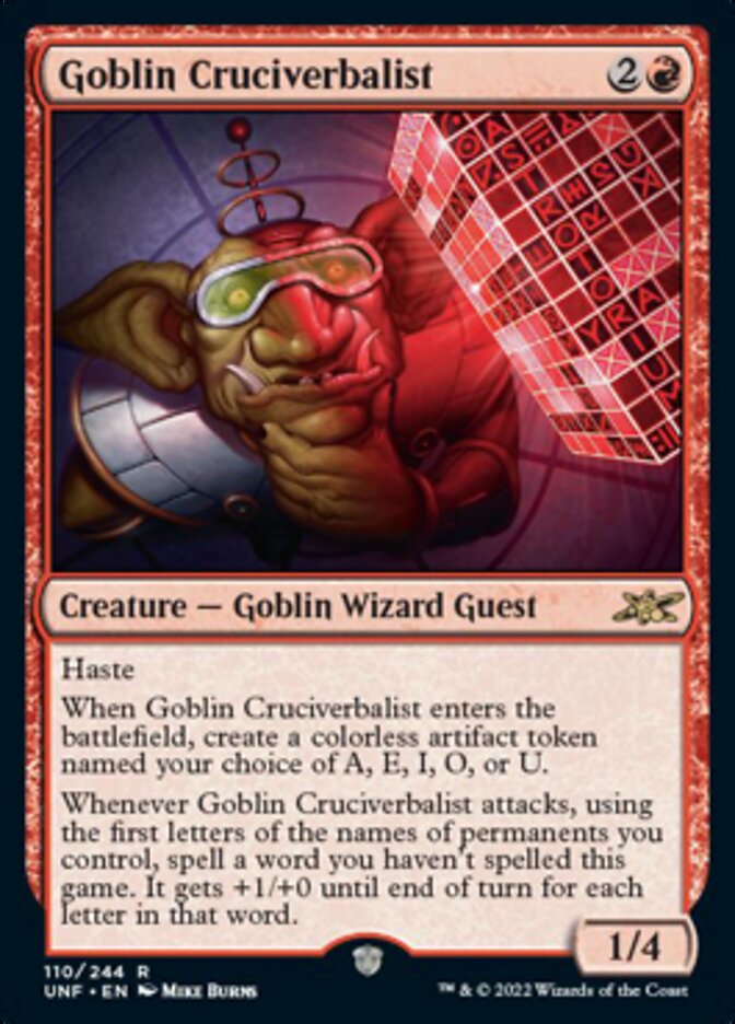 Goblin Cruciverbalist [Unfinity] | Kessel Run Games Inc. 