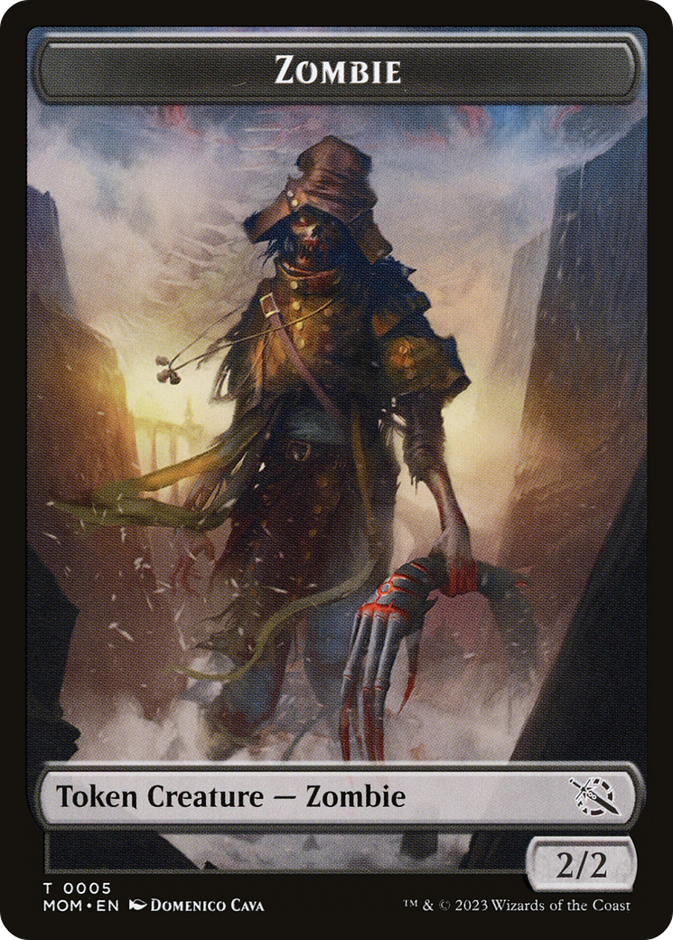 Elemental (02) // Zombie Double-Sided Token [March of the Machine Tokens] | Kessel Run Games Inc. 