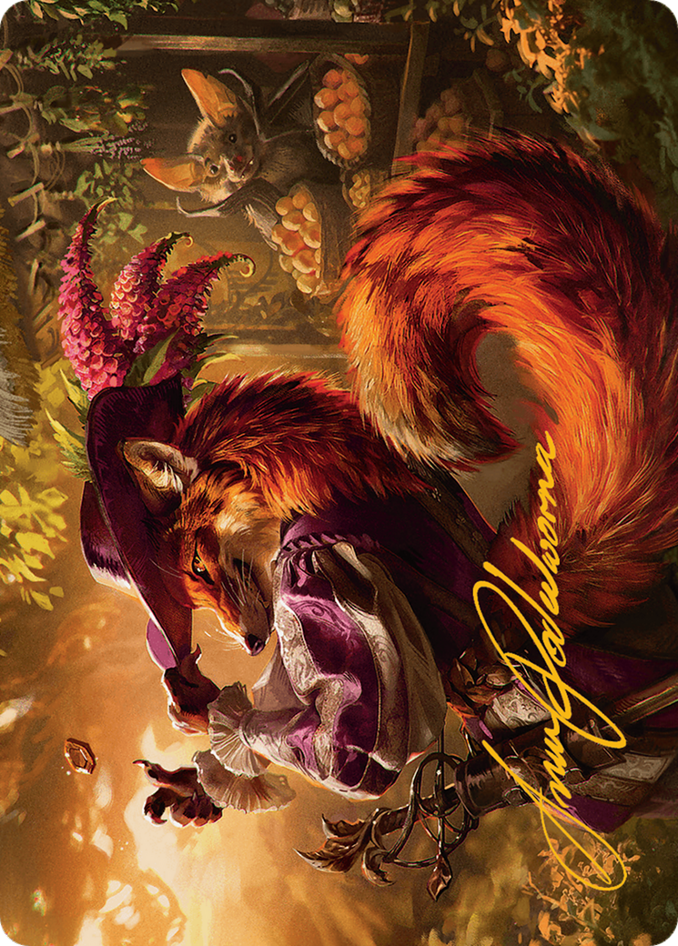 Mr. Foxglove Art Card (Gold-Stamped Signature) [Bloomburrow Art Series] | Kessel Run Games Inc. 