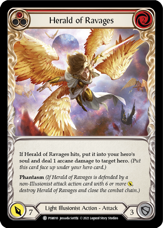 Herald of Ravages (Red) [PSM010] (Monarch Prism Blitz Deck) | Kessel Run Games Inc. 