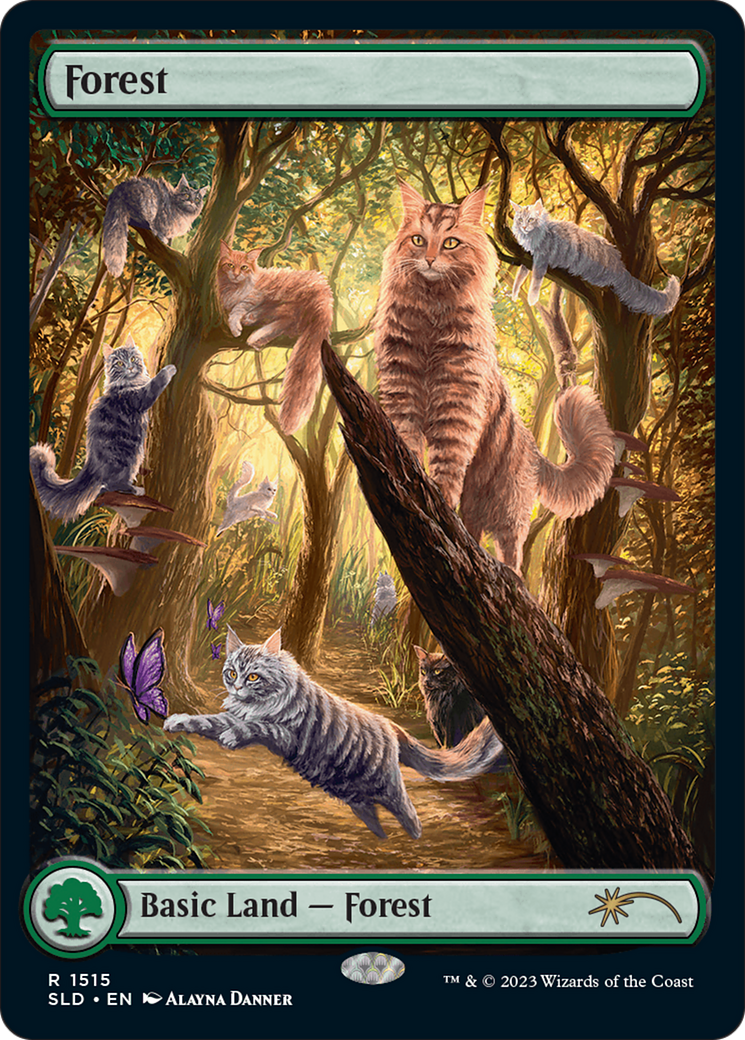 Forest (1515) [Secret Lair Commander Deck: Raining Cats and Dogs] | Kessel Run Games Inc. 