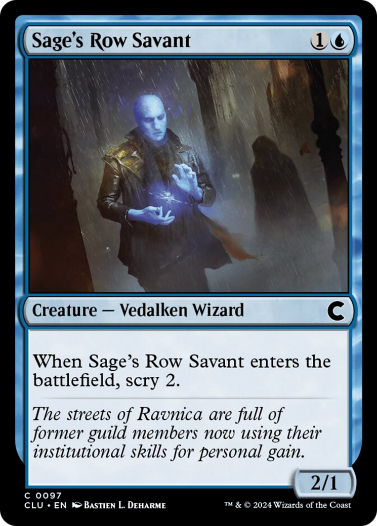 Sage's Row Savant [Ravnica: Clue Edition] | Kessel Run Games Inc. 