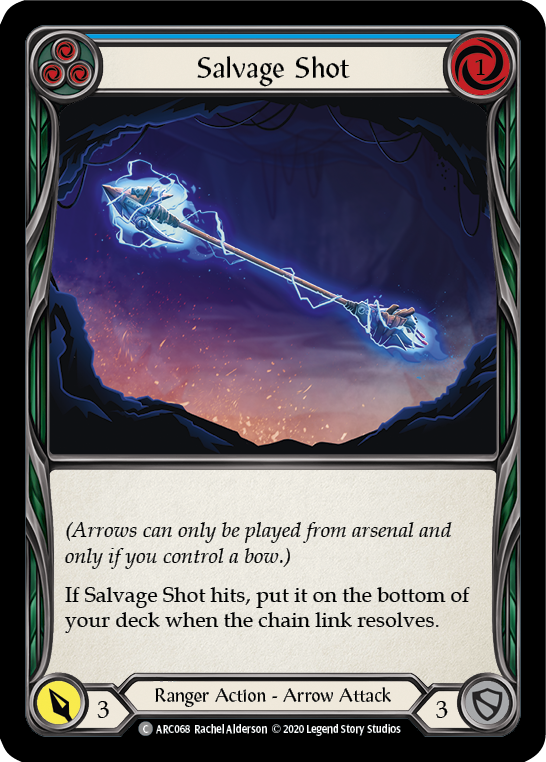 Salvage Shot (Blue) [U-ARC068] (Arcane Rising Unlimited)  Unlimited Rainbow Foil | Kessel Run Games Inc. 