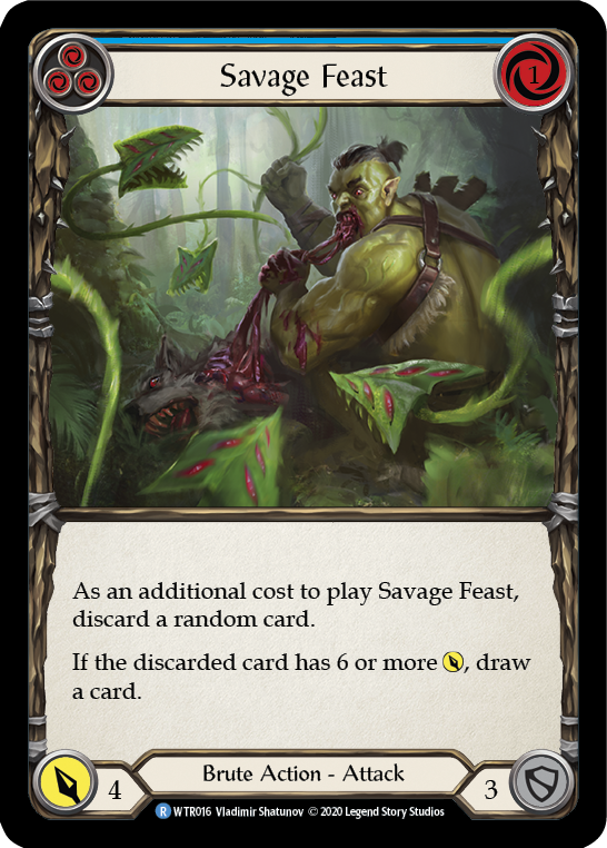 Savage Feast (Blue) [U-WTR016] (Welcome to Rathe Unlimited)  Unlimited Normal | Kessel Run Games Inc. 