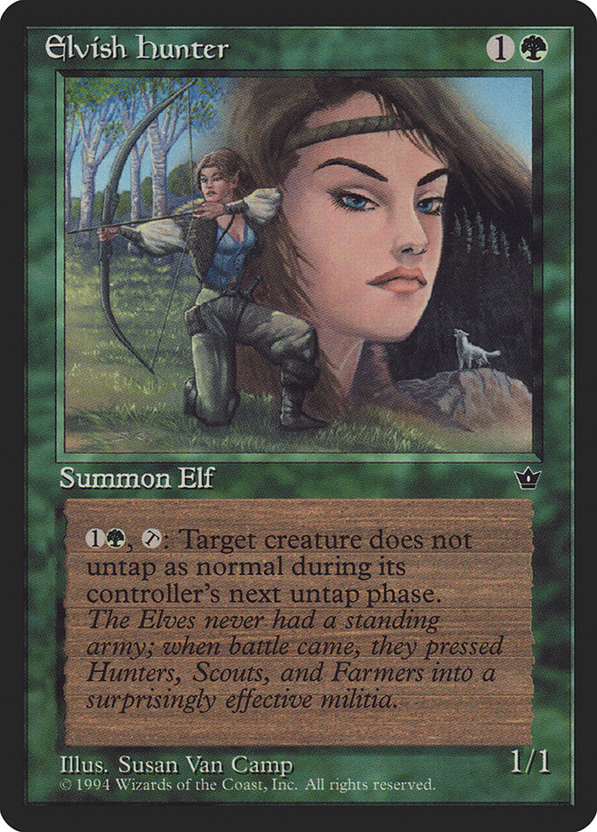 Elvish Hunter (Susan Van Camp) [Fallen Empires] | Kessel Run Games Inc. 