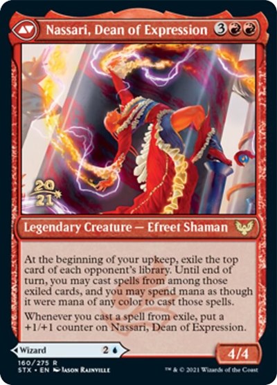 Uvilda, Dean of Perfection // Nassari, Dean of Expression [Strixhaven: School of Mages Prerelease Promos] | Kessel Run Games Inc. 