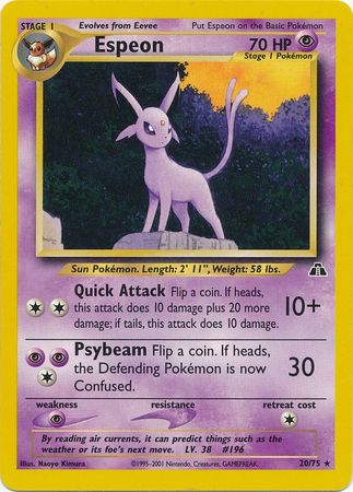 Espeon (20/75) [Neo Discovery Unlimited] | Kessel Run Games Inc. 