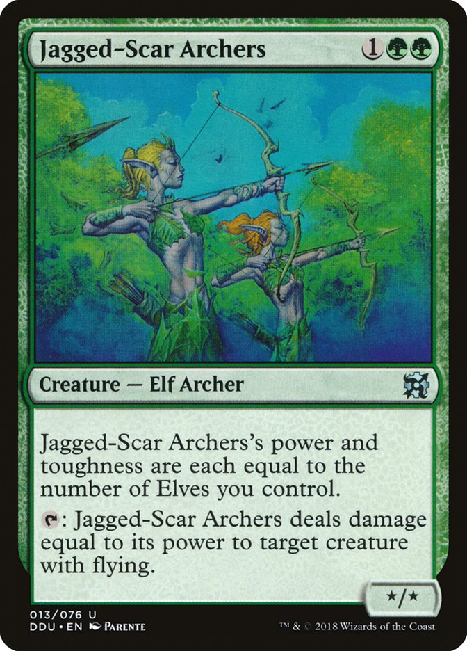 Jagged-Scar Archers [Duel Decks: Elves vs. Inventors] | Kessel Run Games Inc. 