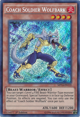 Coach Soldier Wolfbark [MP14-EN119] Secret Rare | Kessel Run Games Inc. 