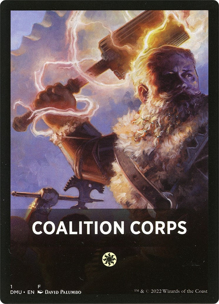 Coalition Corps Theme Card [Dominaria United Tokens] | Kessel Run Games Inc. 