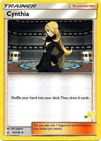 Cynthia (119/156) (Pikachu Stamp #59) [Battle Academy 2020] | Kessel Run Games Inc. 