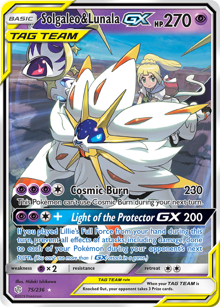 Solgaleo & Lunala GX (75/236) [Sun & Moon: Cosmic Eclipse] | Kessel Run Games Inc. 