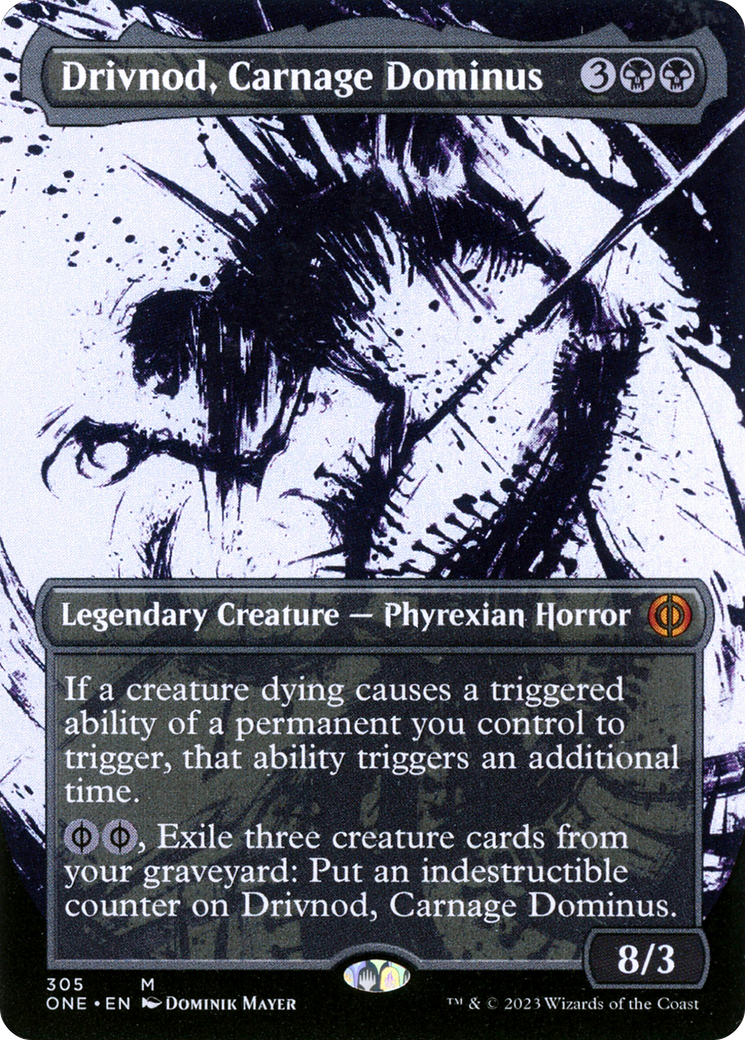 Drivnod, Carnage Dominus (Borderless Ichor) [Phyrexia: All Will Be One] | Kessel Run Games Inc. 