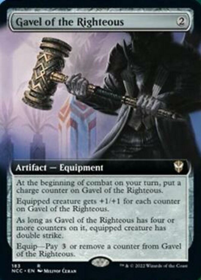 Gavel of the Righteous (Extended Art) [Streets of New Capenna Commander] | Kessel Run Games Inc. 