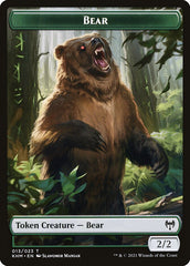 Human Warrior // Bear Double-Sided Token [Kaldheim Tokens] | Kessel Run Games Inc. 