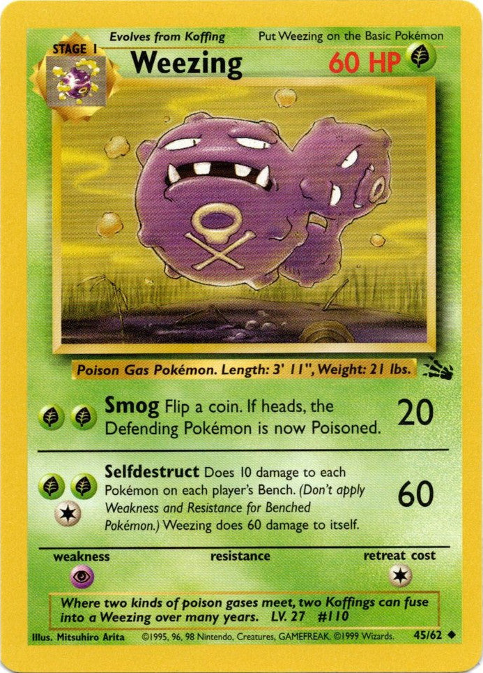 Weezing (45/62) [Fossil Unlimited] | Kessel Run Games Inc. 