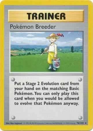 Pokemon Breeder (76/102) [Base Set Shadowless Unlimited] | Kessel Run Games Inc. 