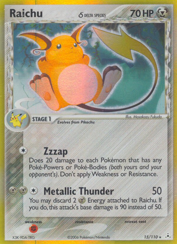 Raichu (15/110) (Delta Species) [EX: Holon Phantoms] | Kessel Run Games Inc. 