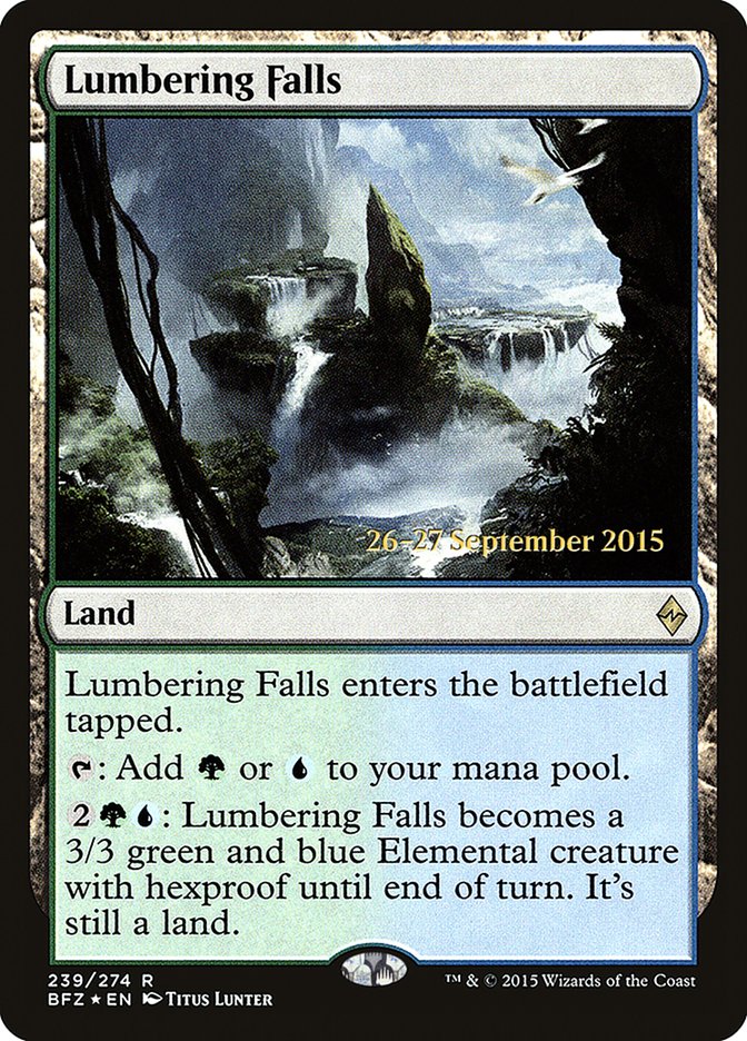 Lumbering Falls [Battle for Zendikar Prerelease Promos] | Kessel Run Games Inc. 