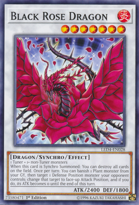 Black Rose Dragon [LED4-EN028] Common | Kessel Run Games Inc. 