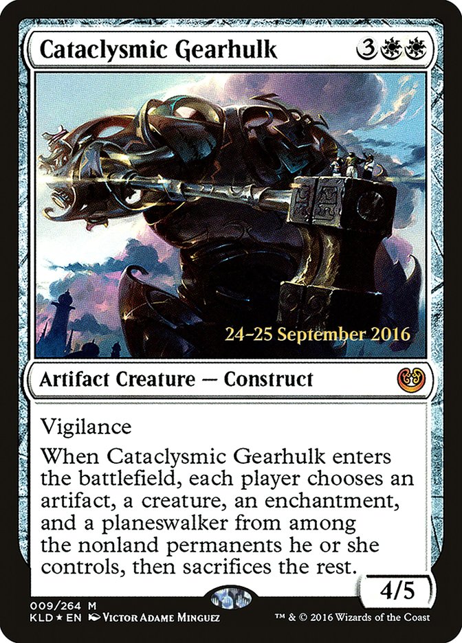 Cataclysmic Gearhulk [Kaladesh Prerelease Promos] | Kessel Run Games Inc. 