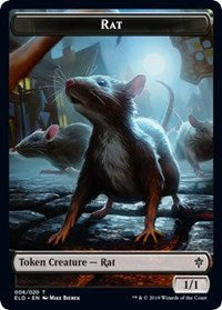 Rat // Food (17) Double-Sided Token [Throne of Eldraine Tokens] | Kessel Run Games Inc. 