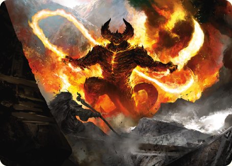 The Balrog, Flame of Udun Art Card [The Lord of the Rings: Tales of Middle-earth Art Series] | Kessel Run Games Inc. 