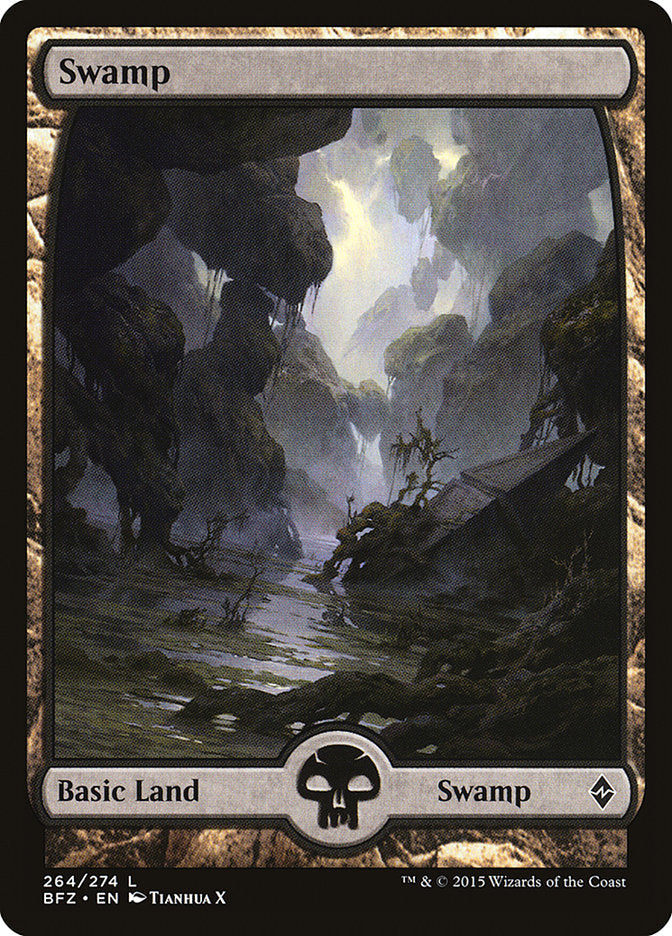 Swamp (264) (Full Art) [Battle for Zendikar] | Kessel Run Games Inc. 
