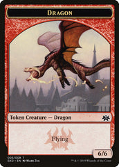 Dragon // Goblin Double-Sided Token [Ravnica Allegiance Guild Kit Tokens] | Kessel Run Games Inc. 