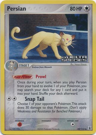 Persian (50/113) (Stamped) [EX: Delta Species] | Kessel Run Games Inc. 