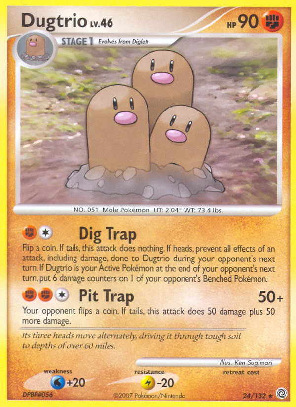 Dugtrio (24/132) [Diamond & Pearl: Secret Wonders] | Kessel Run Games Inc. 