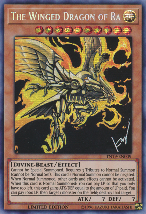 The Winged Dragon of Ra [TN19-EN009] Prismatic Secret Rare | Kessel Run Games Inc. 