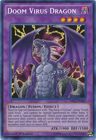 Doom Virus Dragon [DRL2-EN003] Secret Rare | Kessel Run Games Inc. 