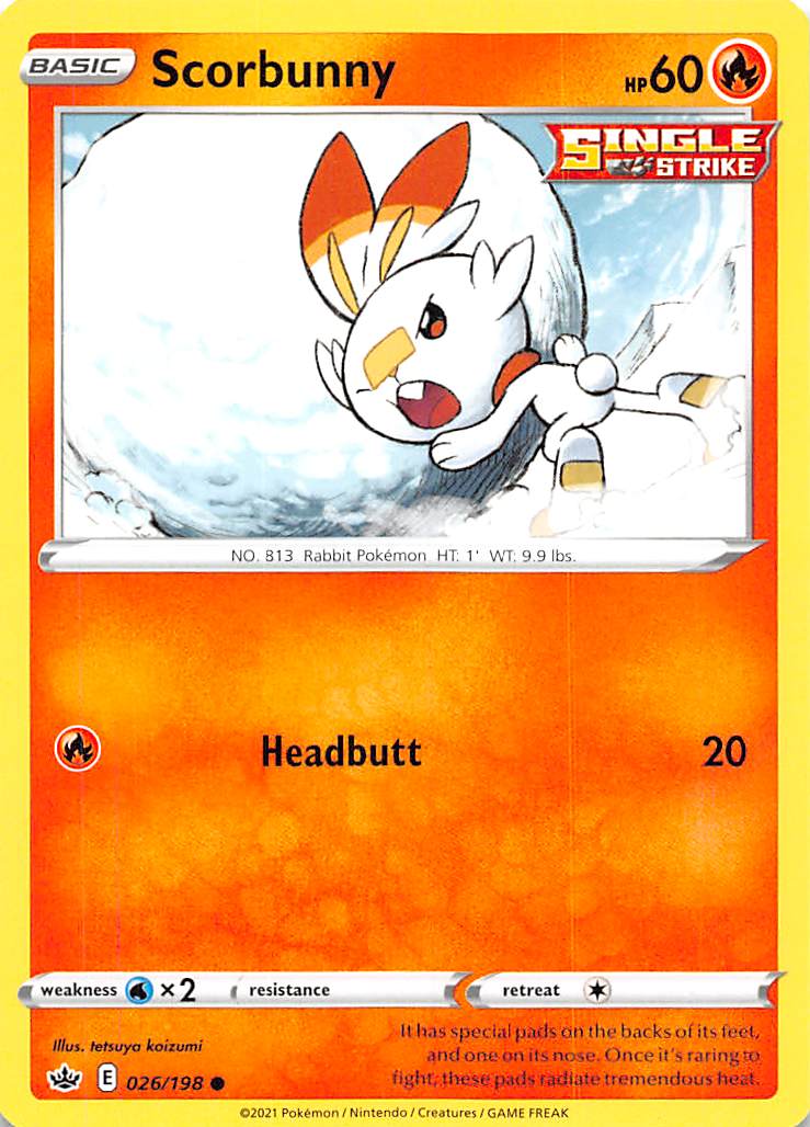 Scorbunny (026/198) [Sword & Shield: Chilling Reign] | Kessel Run Games Inc. 