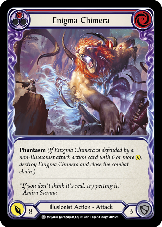 Enigma Chimera (Red) [MON098-RF] (Monarch)  1st Edition Rainbow Foil | Kessel Run Games Inc. 