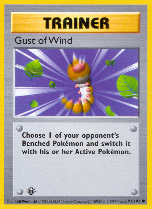 Gust of Wind (93/102) (Shadowless) [Base Set 1st Edition] | Kessel Run Games Inc. 