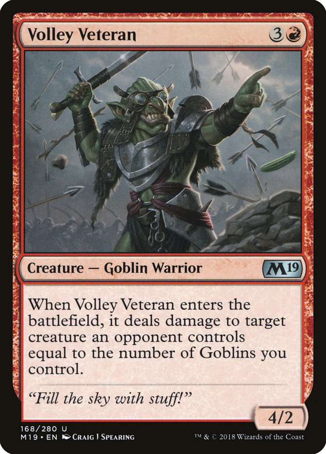 Volley Veteran [Core Set 2019] | Kessel Run Games Inc. 