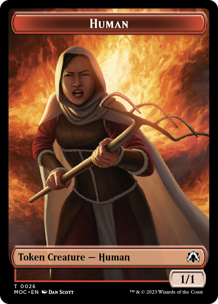 Tentacle // Human (26) Double-Sided Token [March of the Machine Commander Tokens] | Kessel Run Games Inc. 