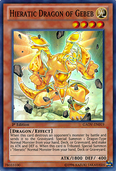 Hieratic Dragon of Gebeb [GAOV-EN019] Super Rare | Kessel Run Games Inc. 