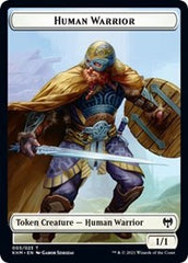 Human Warrior // Spirit Double-Sided Token [Kaldheim Tokens] | Kessel Run Games Inc. 