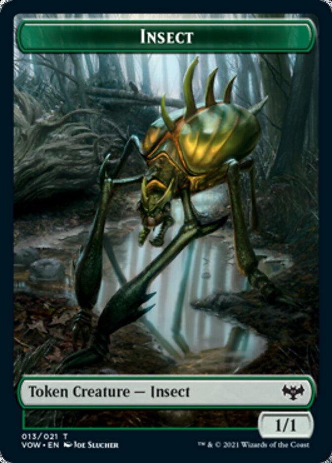 Insect // Dragon Illusion Double-Sided Token [Innistrad: Crimson Vow Tokens] | Kessel Run Games Inc. 