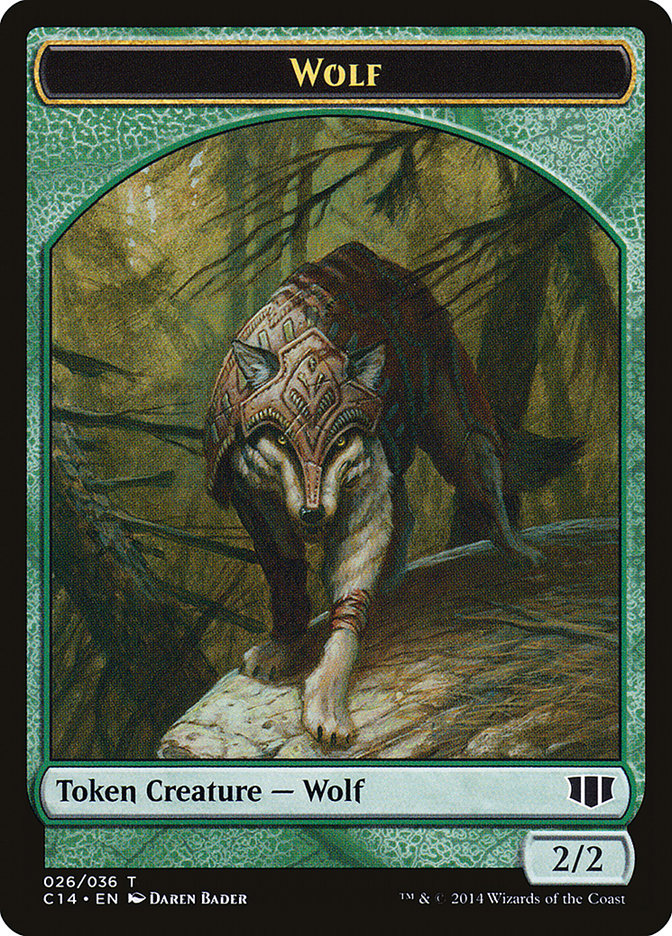 Treefolk // Wolf Double-Sided Token [Commander 2014 Tokens] | Kessel Run Games Inc. 