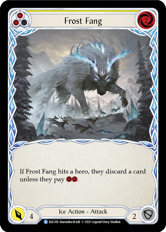 Frost Fang (Yellow) [ELE149] (Tales of Aria)  1st Edition Rainbow Foil | Kessel Run Games Inc. 