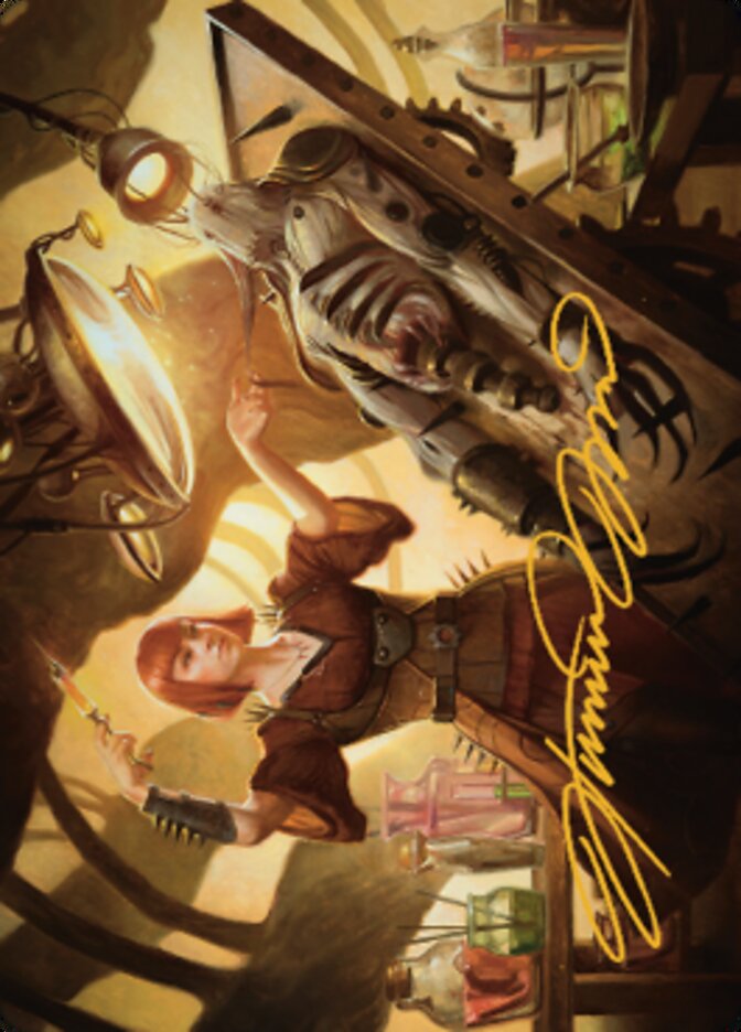 Ashnod, Flesh Mechanist Art Card (Gold-Stamped Signature) [The Brothers' War Art Series] | Kessel Run Games Inc. 