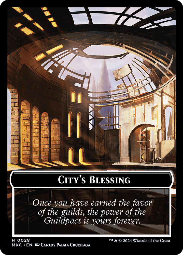 City's Blessing // Zombie Double-Sided Token [Murders at Karlov Manor Commander Tokens] | Kessel Run Games Inc. 