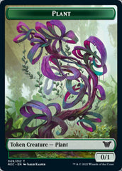 Plant // Treasure Double-Sided Token [Kamigawa: Neon Dynasty Commander Tokens] | Kessel Run Games Inc. 
